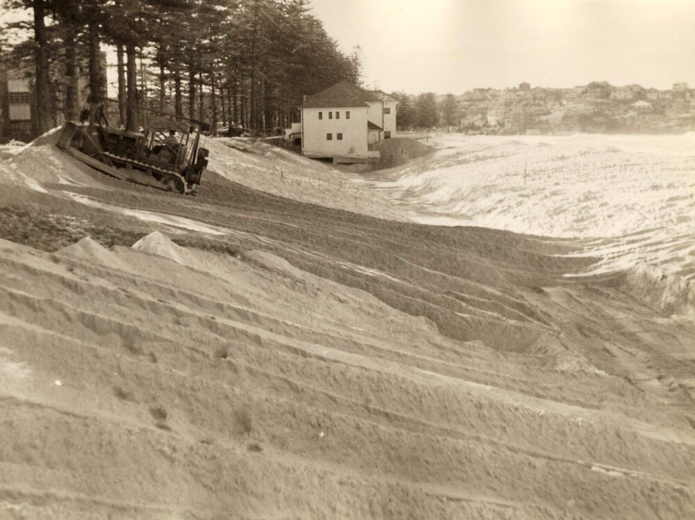 North Steyne Seawall, Manly, July 1955