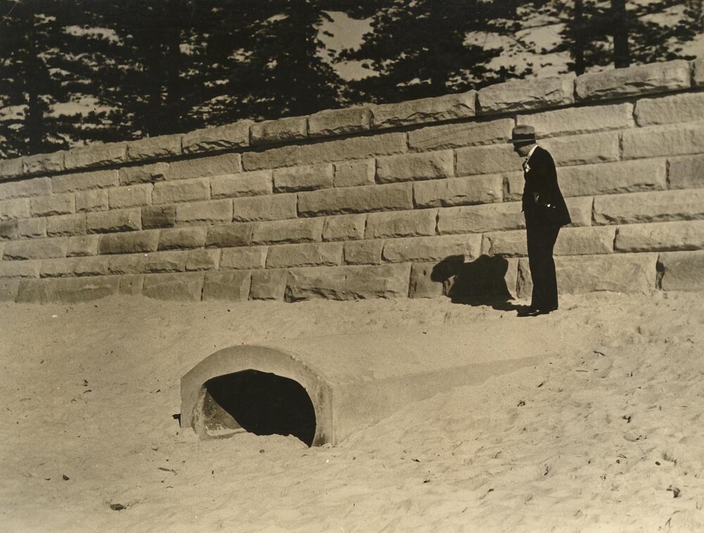 North Steyne stormwater outlet opposite Steinton Street, Manly, 20th July 1936