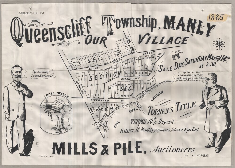 Queenscliff Township, 1885; Subdivision Plan