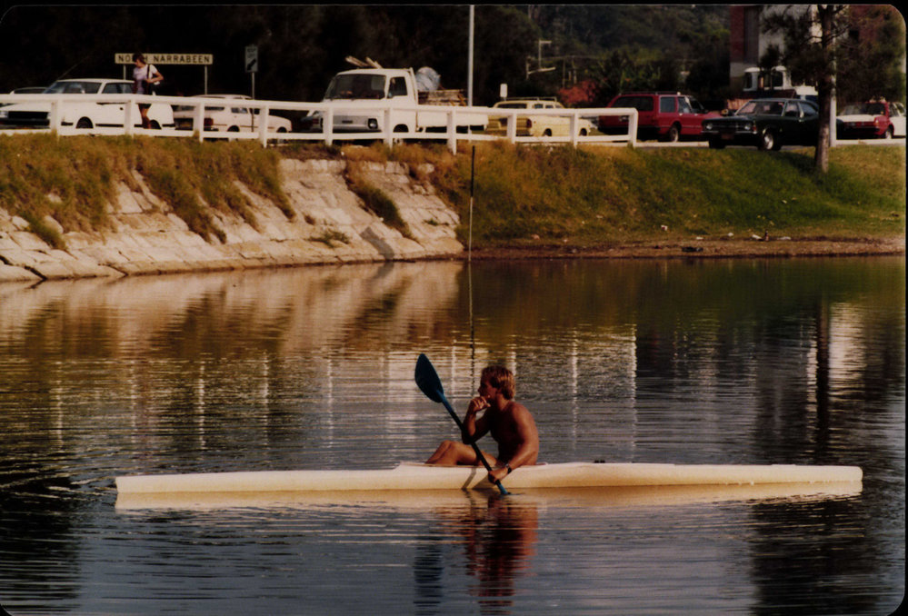 Kayaking on Narrabeen Lagoon near bridge