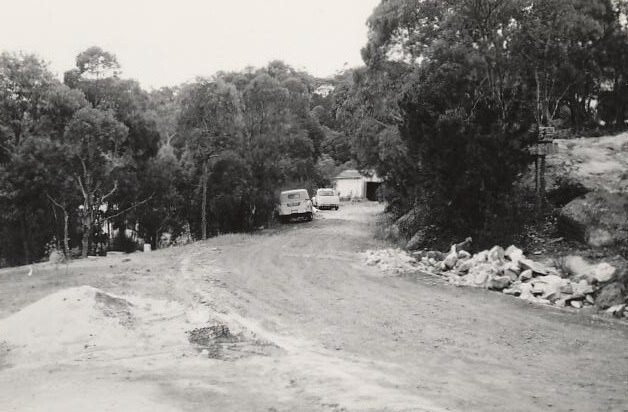 Peronne Avenue with work vehicles, Clontarf, 1956