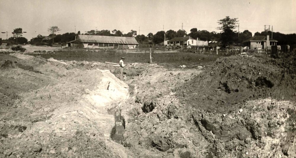 Phillip Avenue earthworks, Seaforth, 24th July 1947