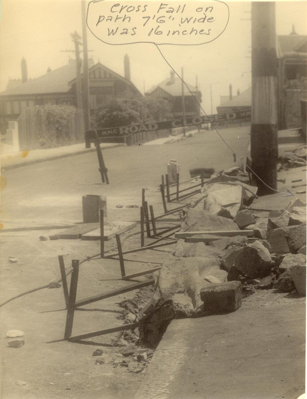 Raglan Street pavement works, 20th Febraury 1946