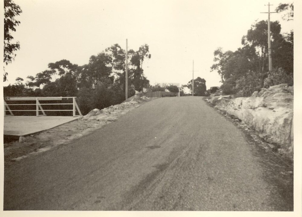 Richmond Road after surfacing, Seaforth, 7th October 1954