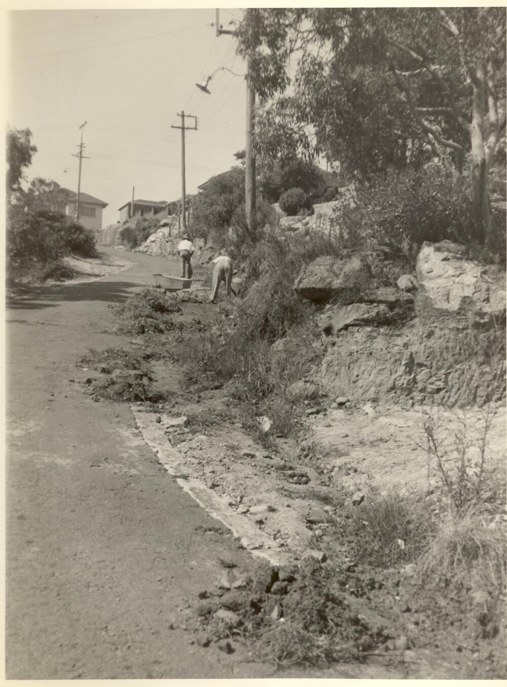 Russell Street roadworks at Clontarf, 30th January 1954