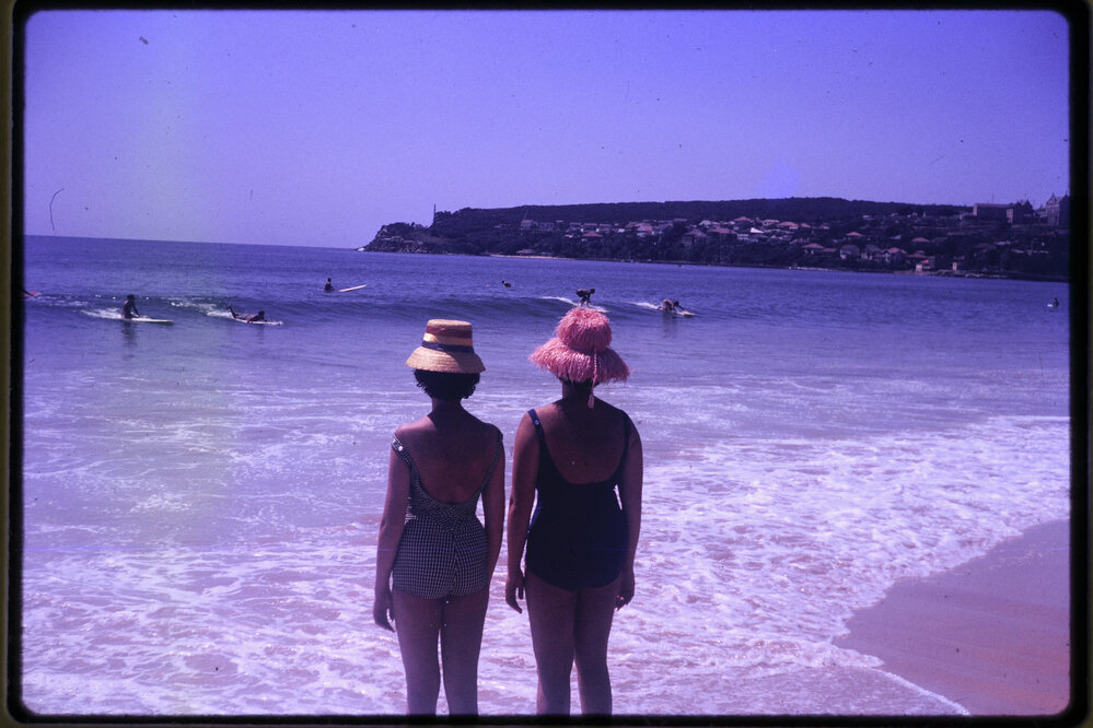 Watching the surfers at Queenscliff, 1963