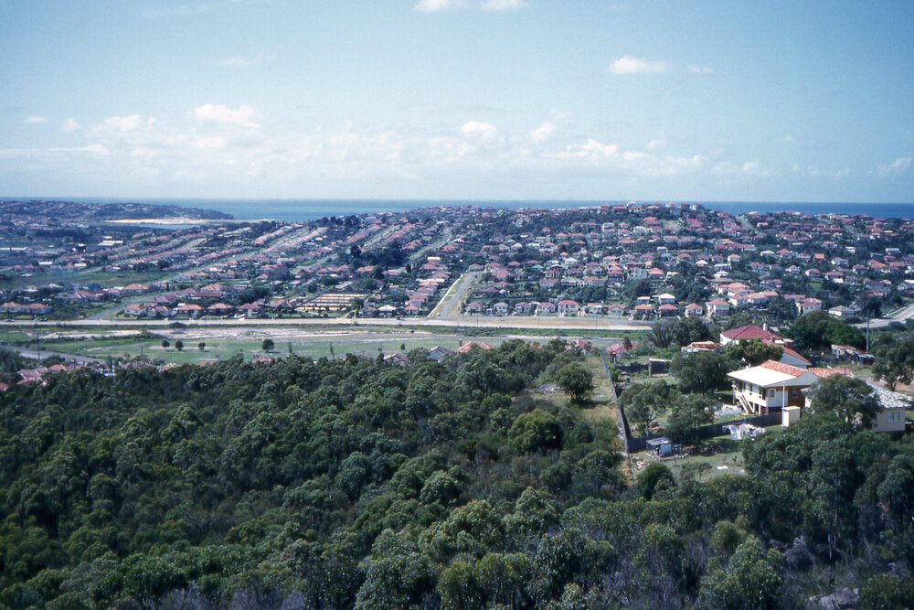 View from Allambie Heights looking east towards Pittwater Rd, North Manly