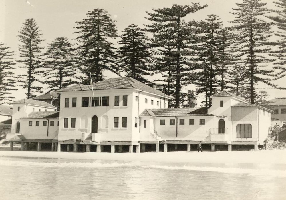 Scour under North Steyne Pavilion, Manly, 27th June 1950