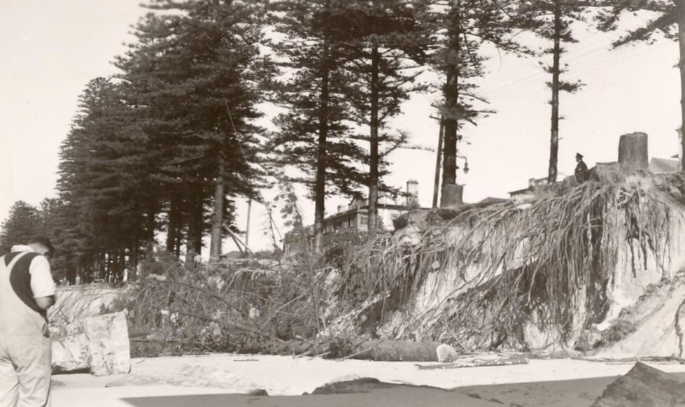 Scour, North Steyne sea-wall, Manly, 25th June 1950