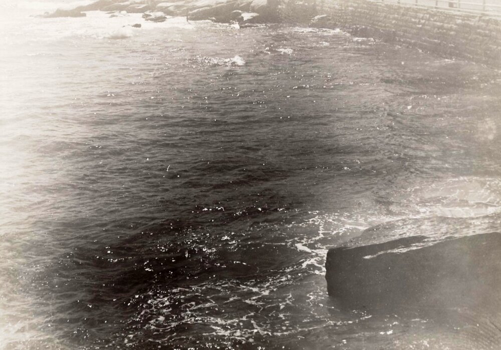 South Steyne rocks at high tide, Manly, 23rd February 1940