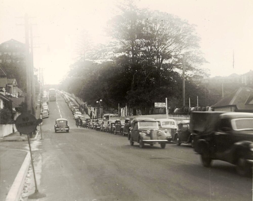 Sydney Road, Manly, on 29th June 1950