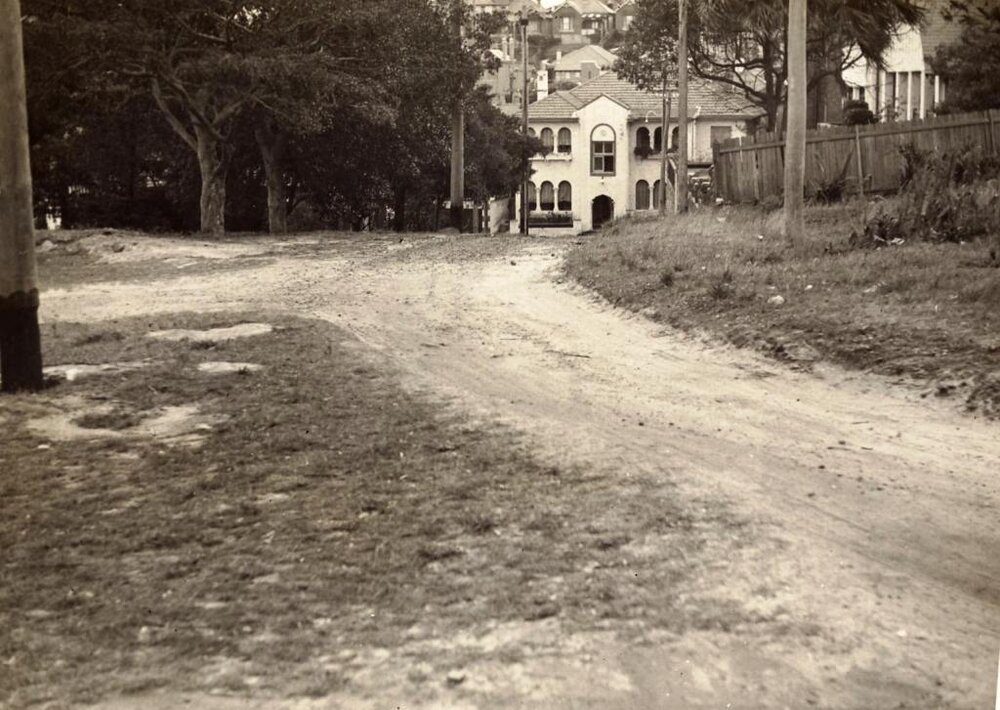 Tower Street looking to Camera Street, Manly, 18th April 1940
