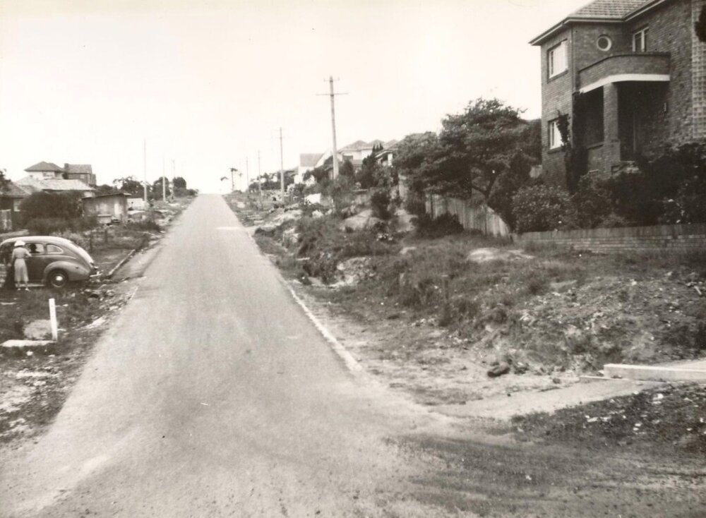 Woodland Street corner Abbott Street, Balgowlah Heights, October 1951
