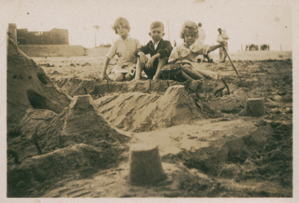 Building Sand Castles at Dee Why Beach 1920s