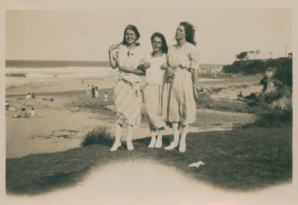Fletcher cousins at Dee Why Beach 1930s