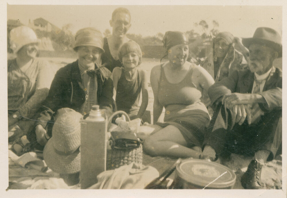 Fletcher Family Picnic, Dee Why Beach, 1930 