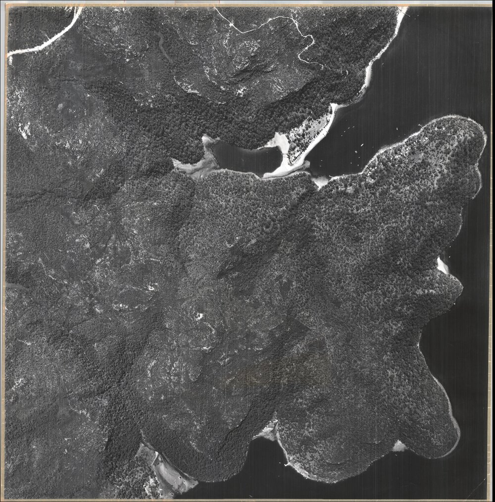 Aerial photograph of the Basin, Ku-ring-gai Chase, 1965