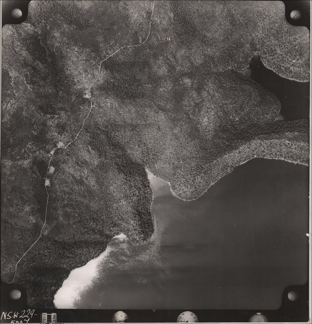 Aerial photograph of America Bay, Flint And Steel Bay, Ku-ring-gai Chase, 1956