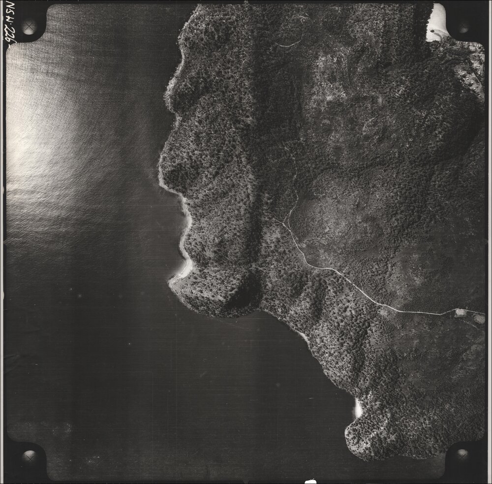 Aerial photograph of Flint And Steel Point, Ku-ring-gai Chase, 1956