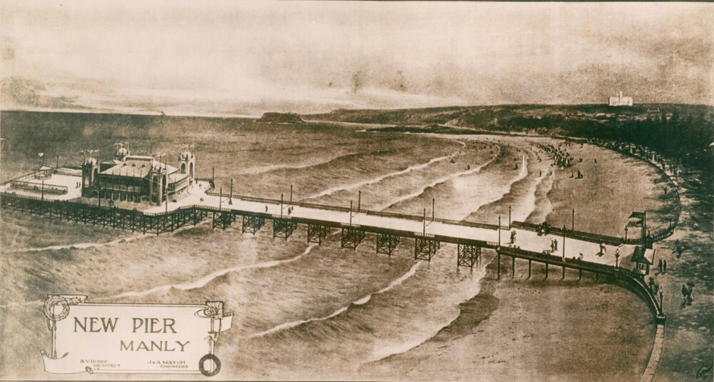 Artist's impression of proposed New Pier, Manly, 1910