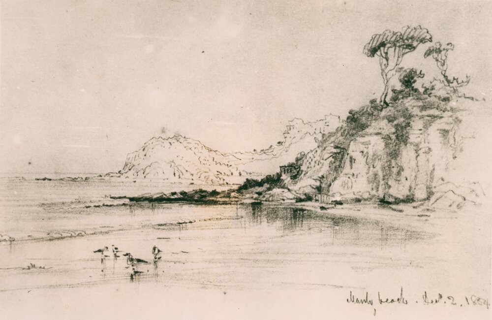 Manly Beach, Manly, c1854