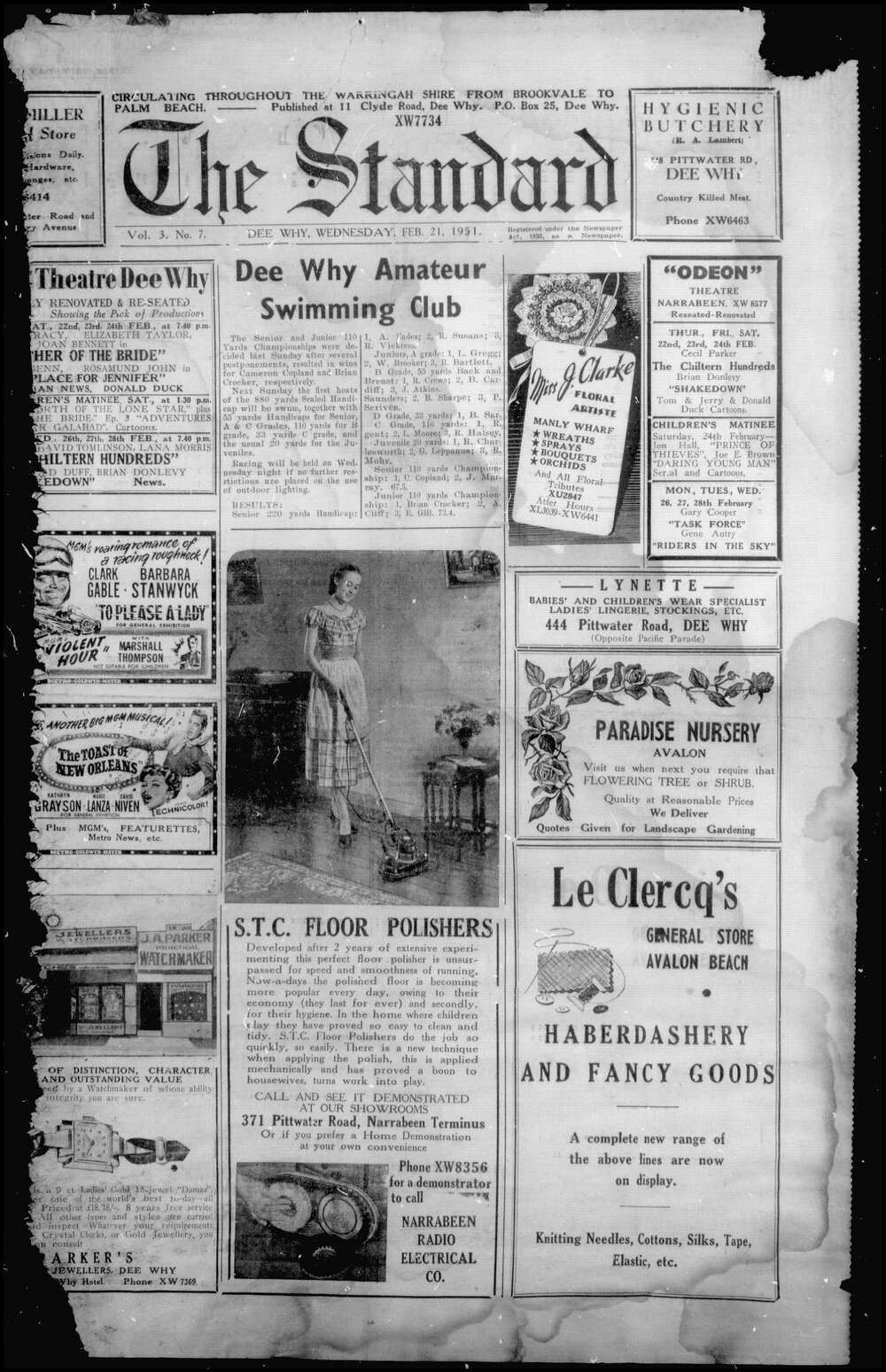 Portion of The Standard Wednesday, 21 February 1951