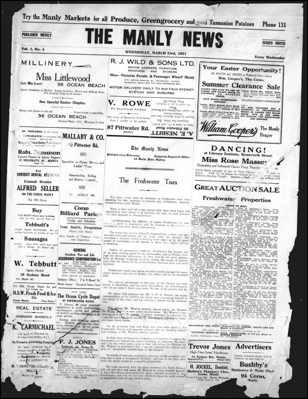 The Manly News Wednesday, 23 March 1921