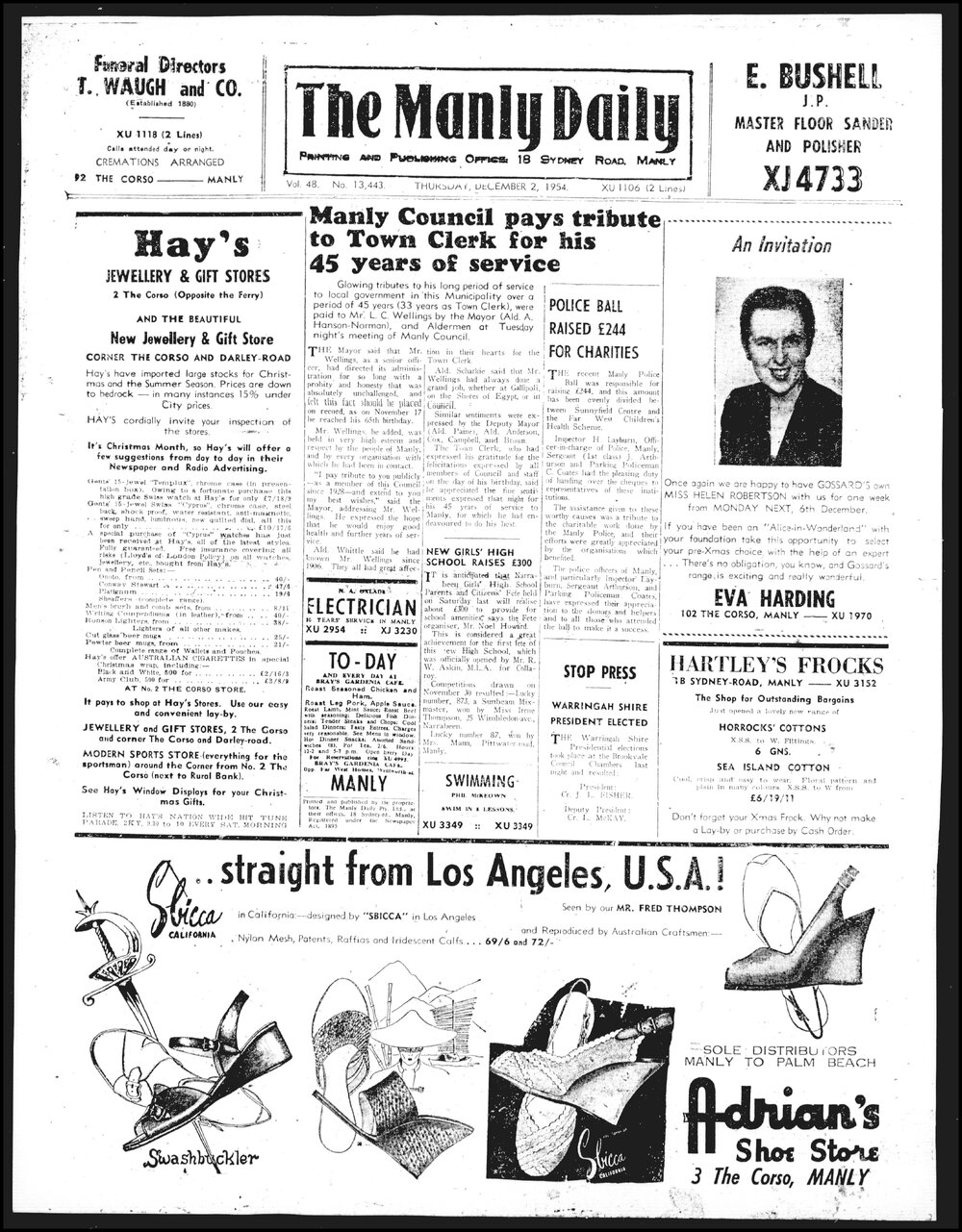 The Manly Daily, Thursday 2 December 1954