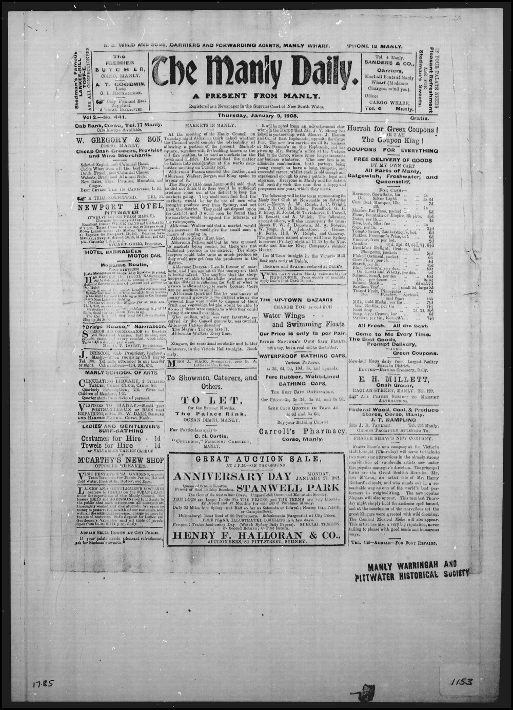 The Manly Daily, Thursday 9 January 1908