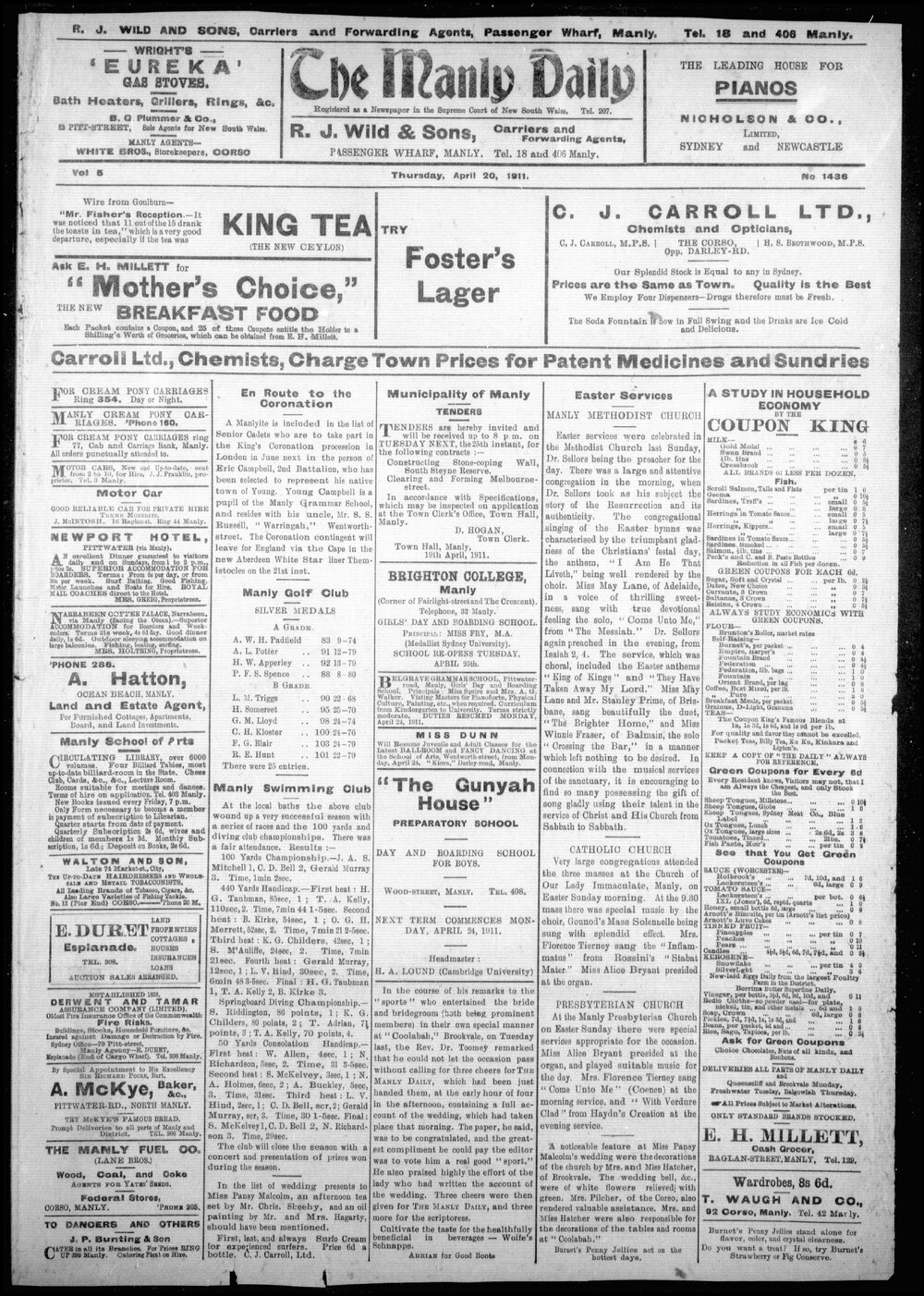 The Manly Daily, Thursday 20 April 1911