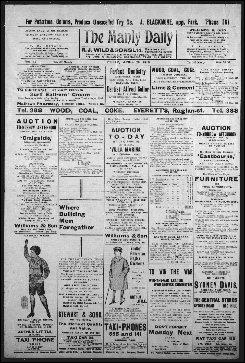The Manly Daily, Friday 26 April 1918