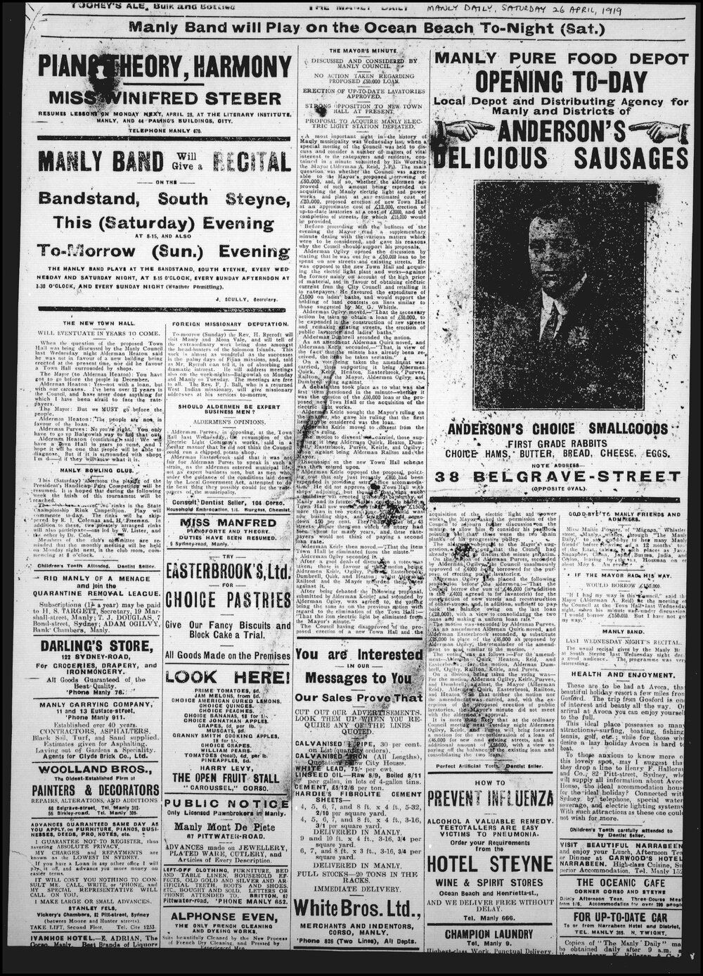 The Manly Daily, Saturday 26 April 1919