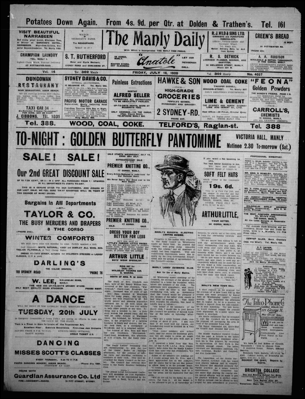 The Manly Daily, Friday 16 July 1920