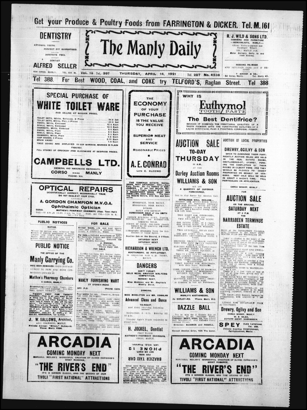 The Manly Daily, Thursday 14 April 1921