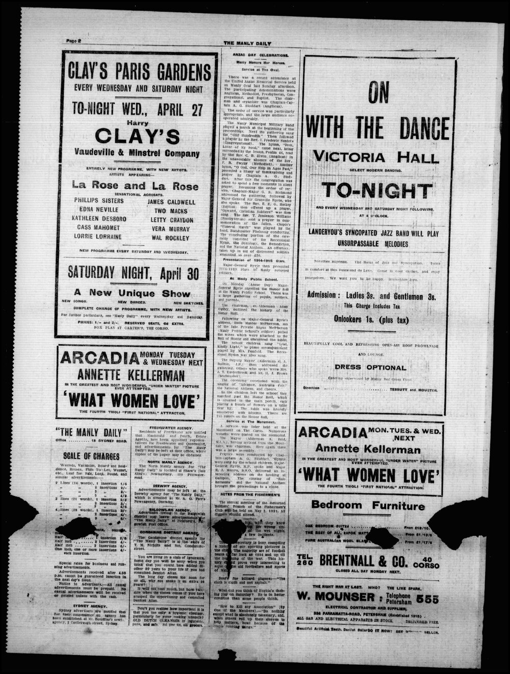 The Manly Daily, Wednesday 27 April 1921
