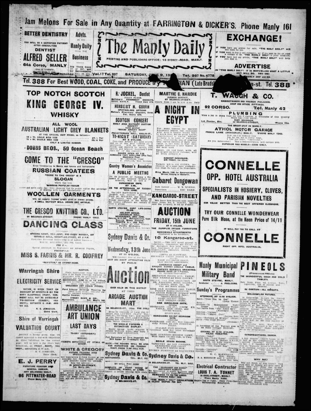 The Manly Daily, Saturday 9 June 1923