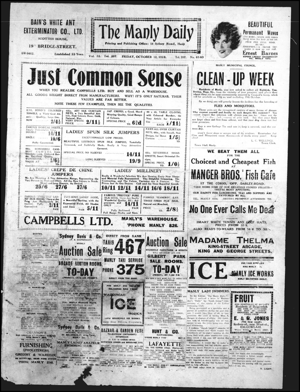 The Manly Daily, Friday 12 October 1928