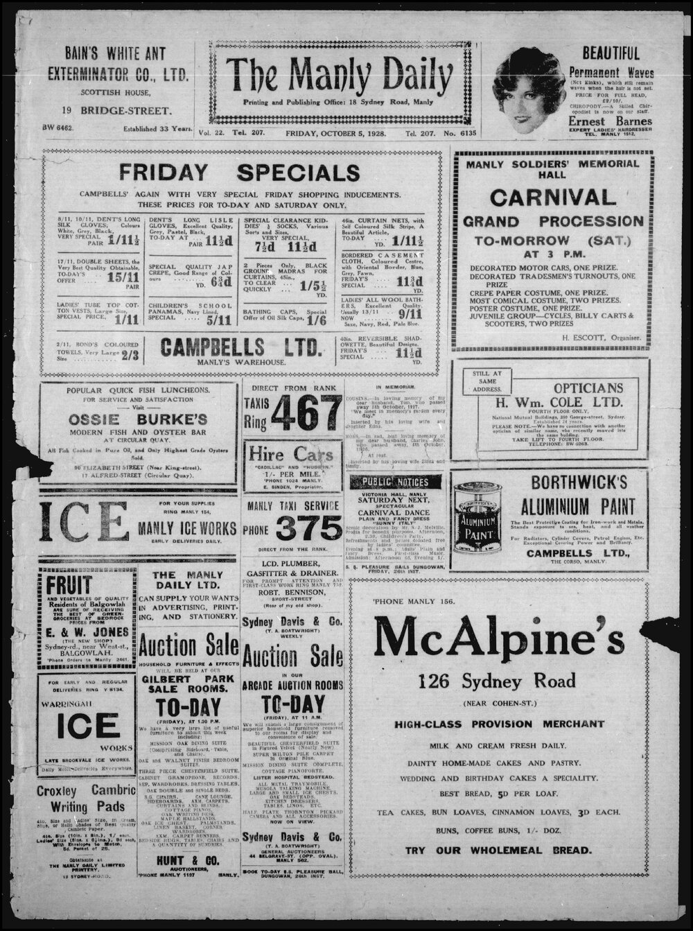 The Manly Daily, Friday 5 October 1928