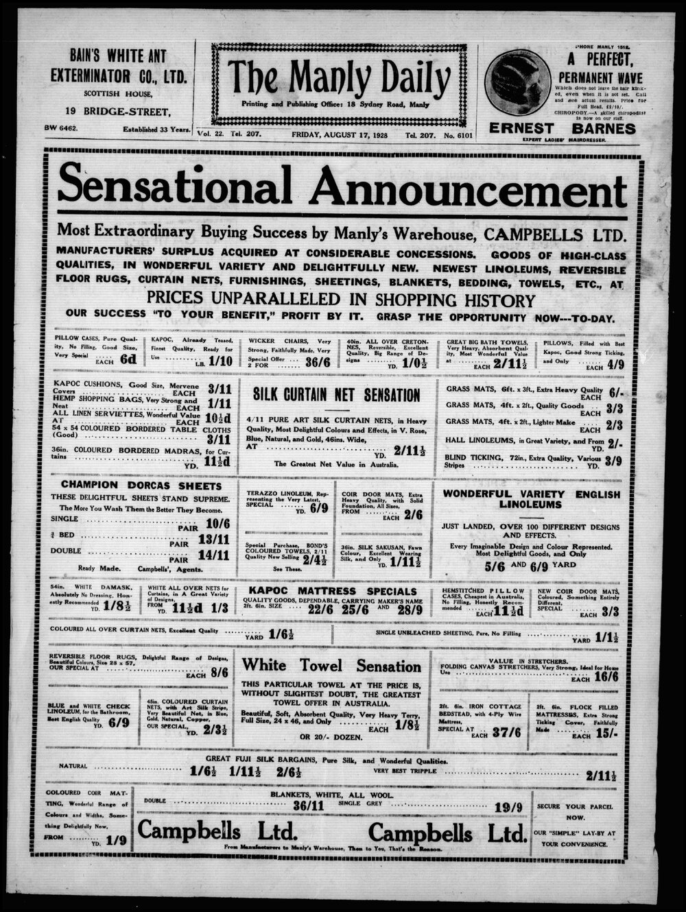 The Manly Daily, Friday 17 August 1928