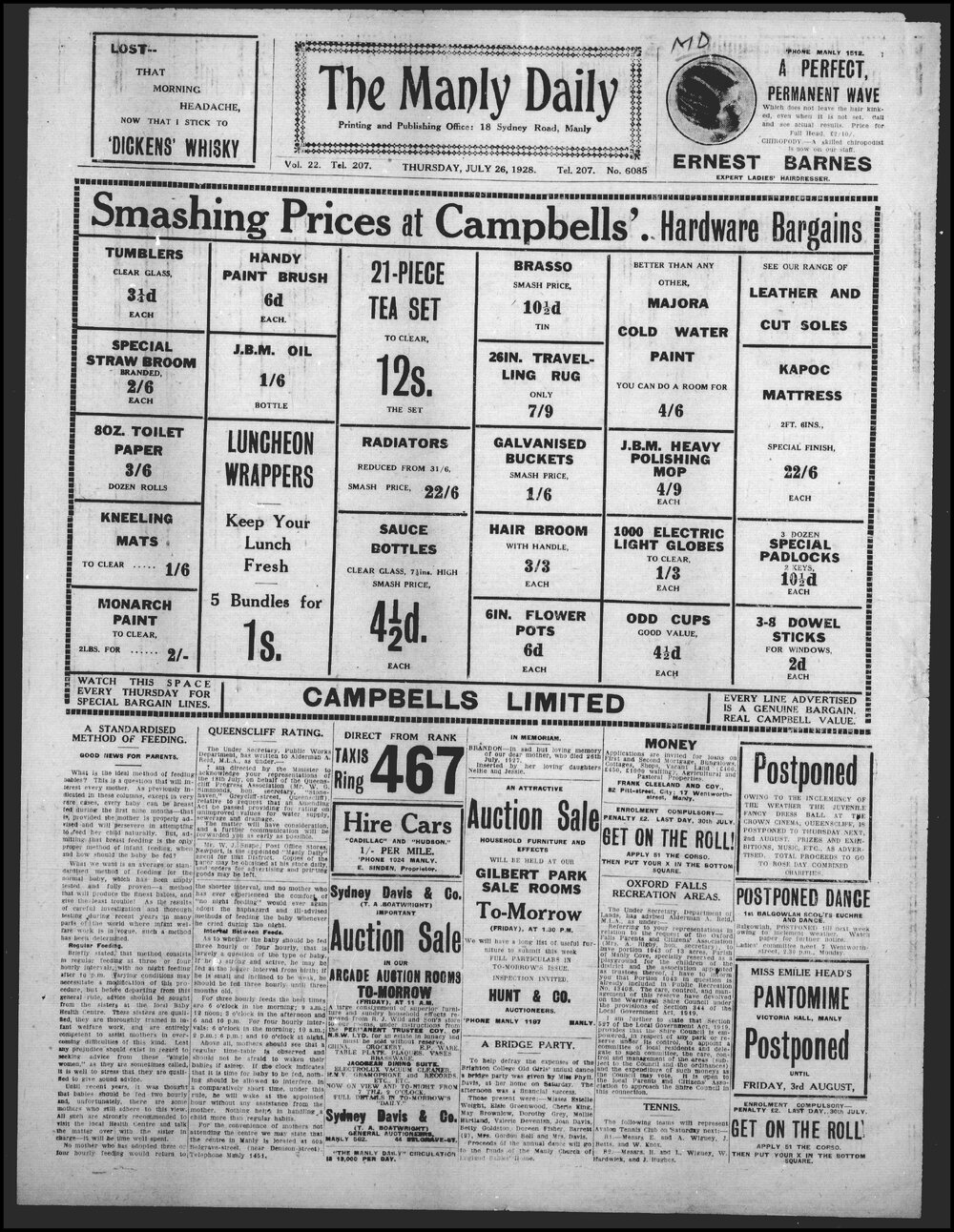 The Manly Daily, Thursday 26 July 1928