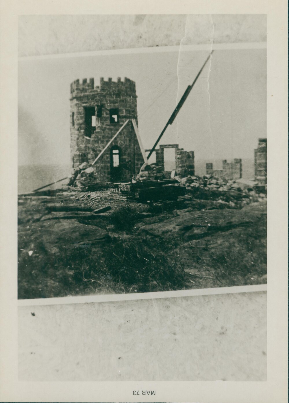 Bungan Castle Under construction, Newport, 1919