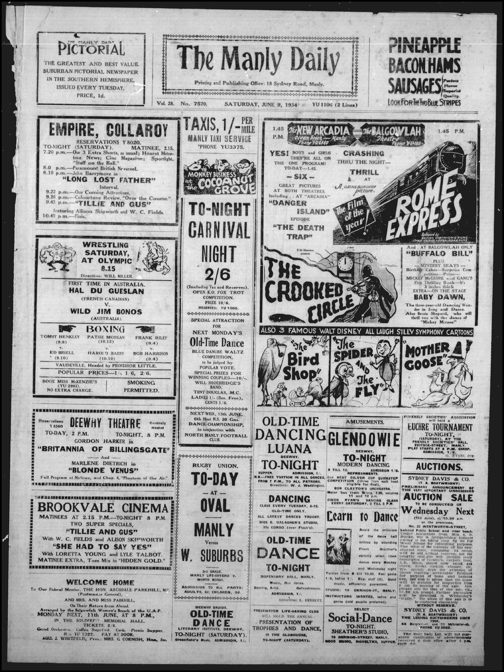 The Manly Daily, Saturday 9 June 1934