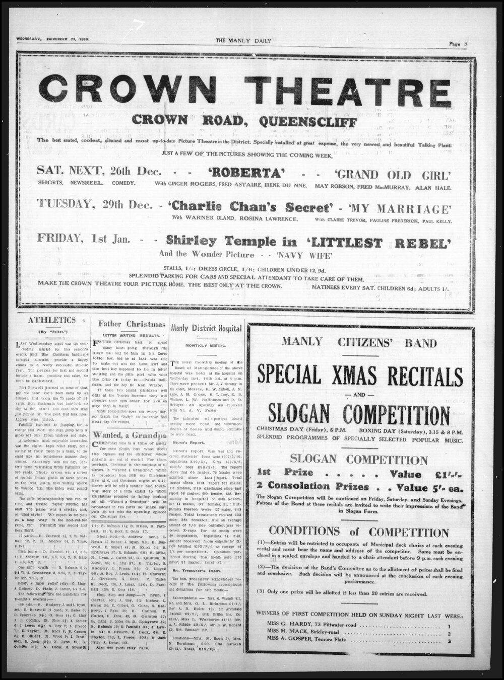 The Manly Daily, Wednesday 23 December 1936
