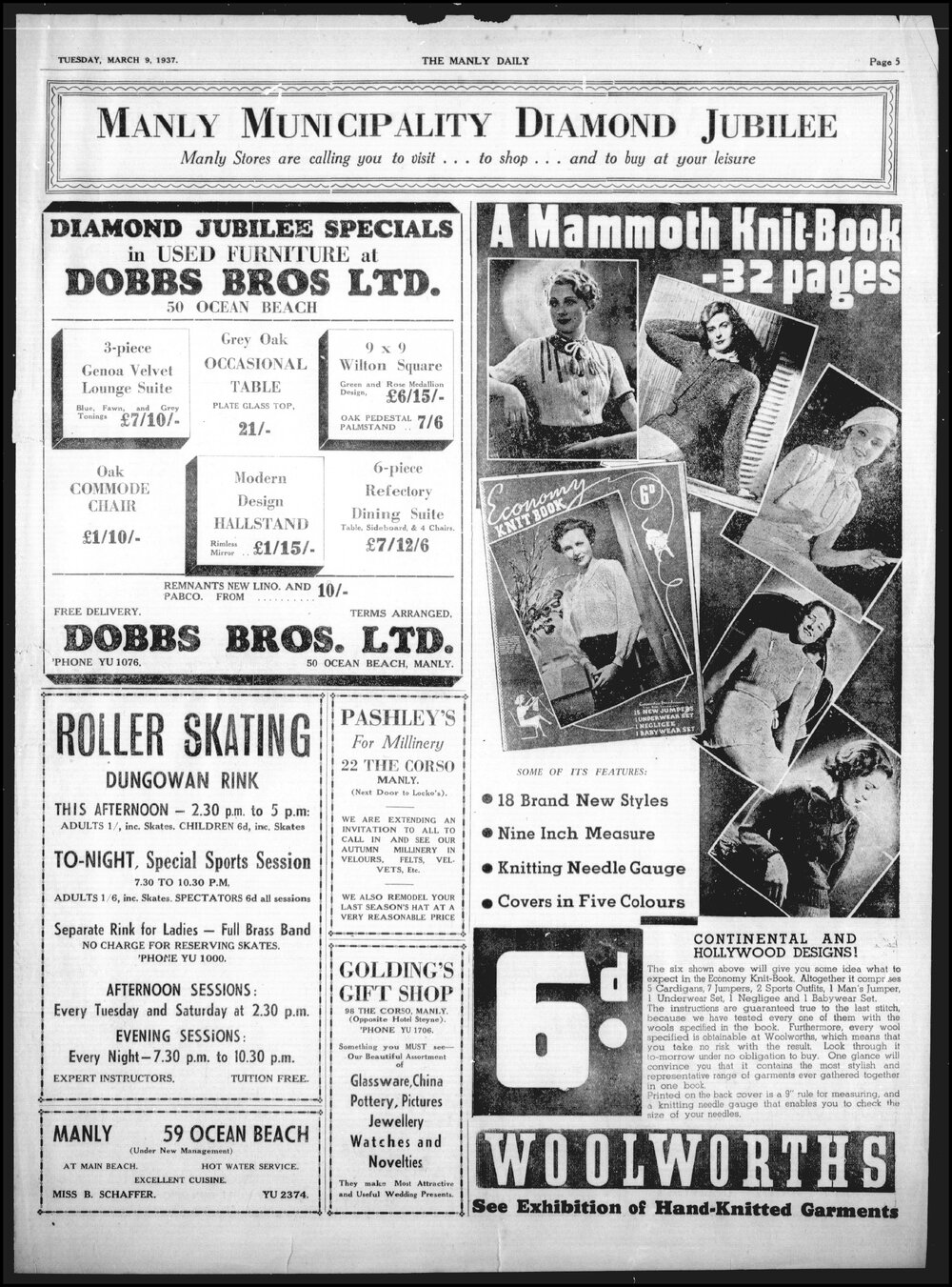 The Manly Daily, Tuesday 9 March 1937