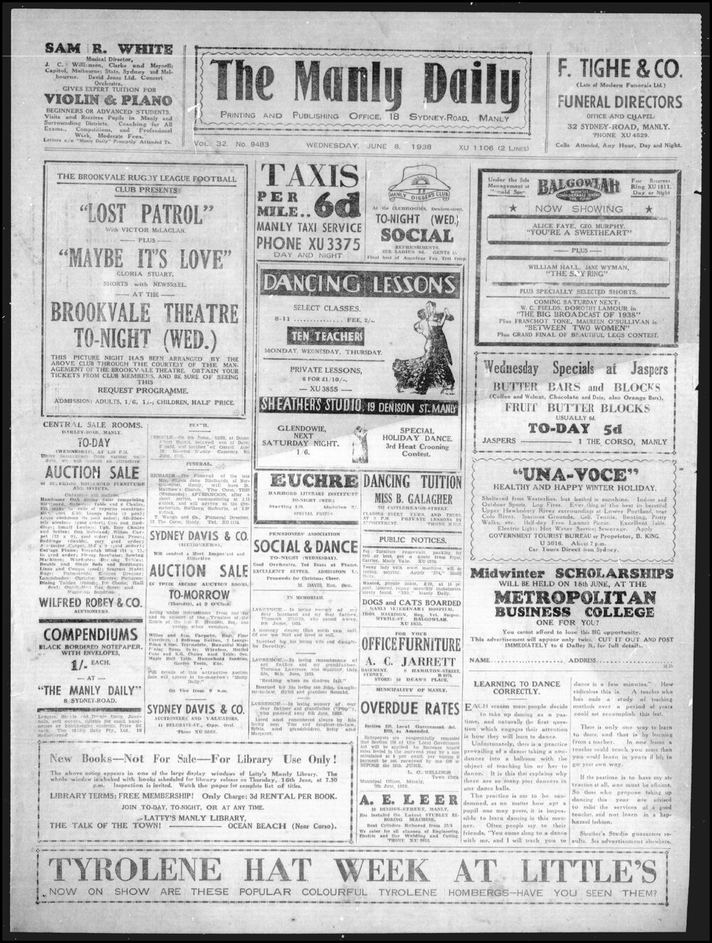 The Manly Daily, Wednesday 8 June 1938
