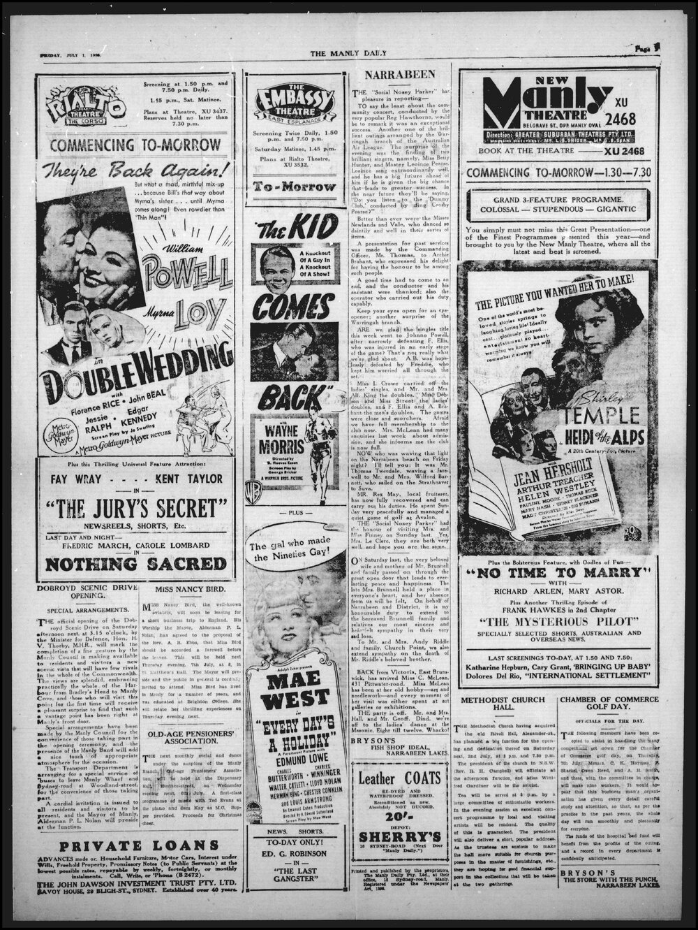 The Manly Daily, Friday 1 July 1938
