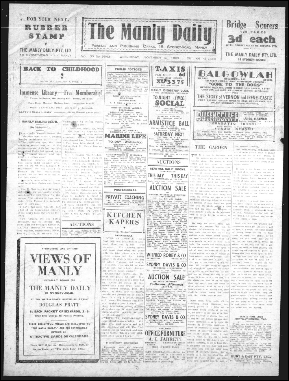 The Manly Daily, Wednesday 8 November 1939