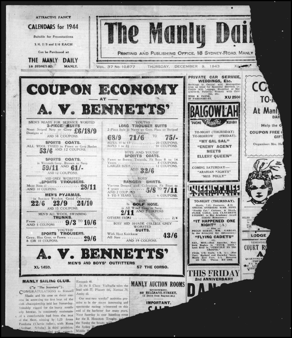 The Manly Daily, Thursday 9 December 1943