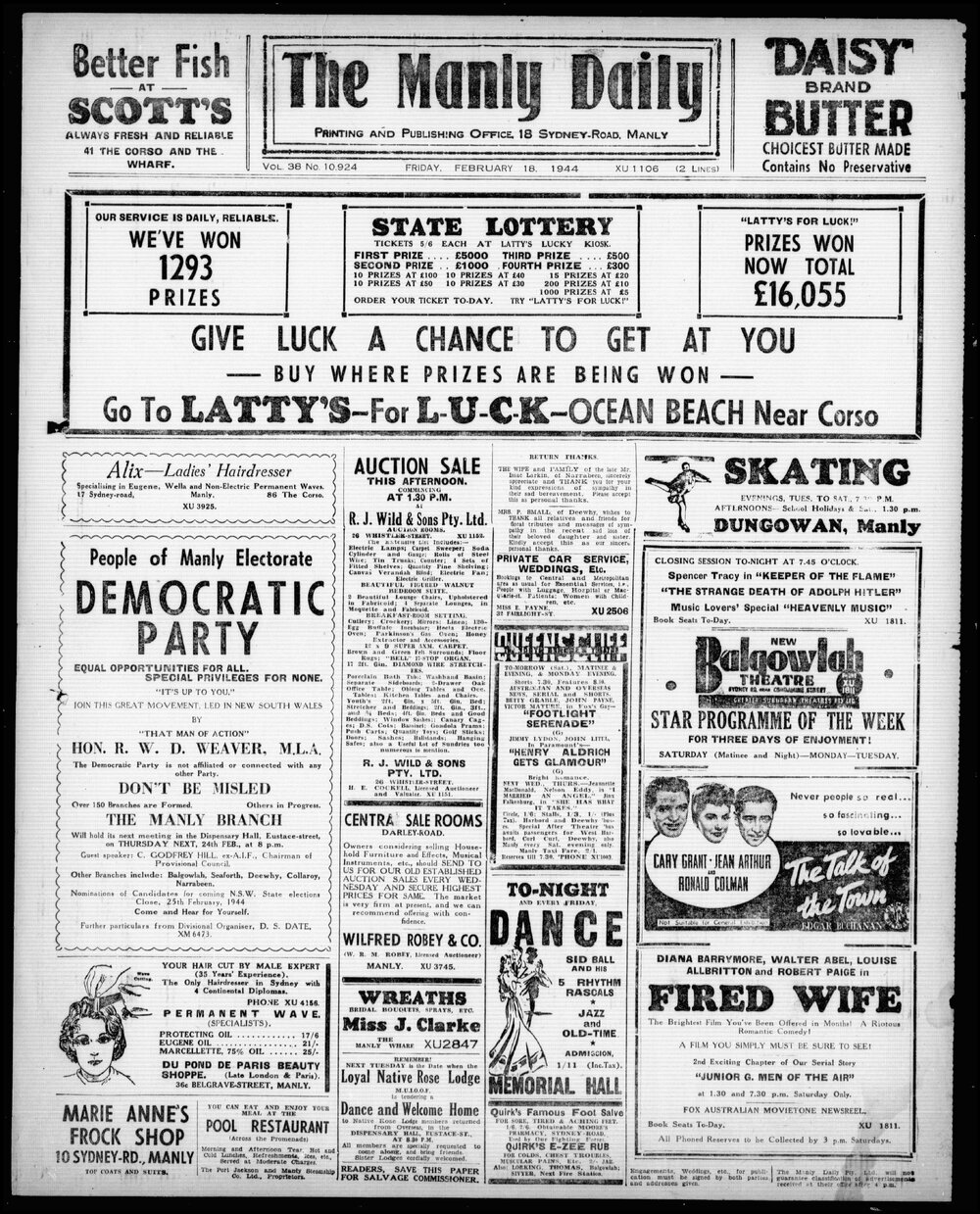 The Manly Daily, Friday 18 February 1944