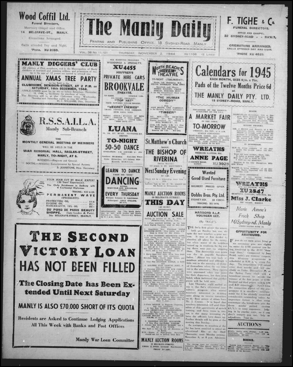 The Manly Daily, Thursday 2 November 1944